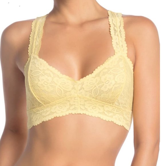 Free People Racerback Bralette Yellow - Picture 1 of 3
